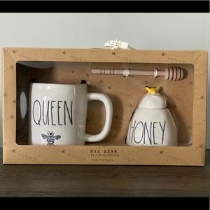 Rae Dunn Queen Bee Mug and Honey Set